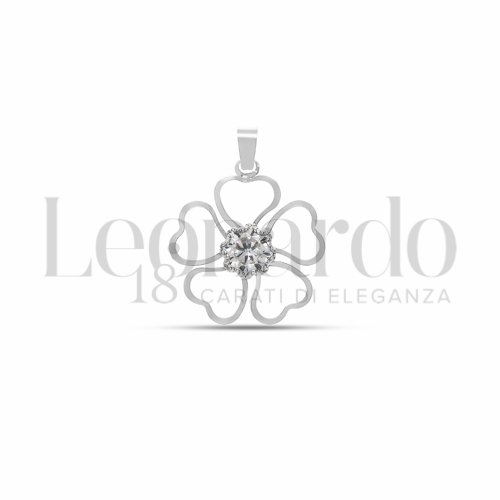 con Zircone bianco in Oro Bianco da 0,7gr.