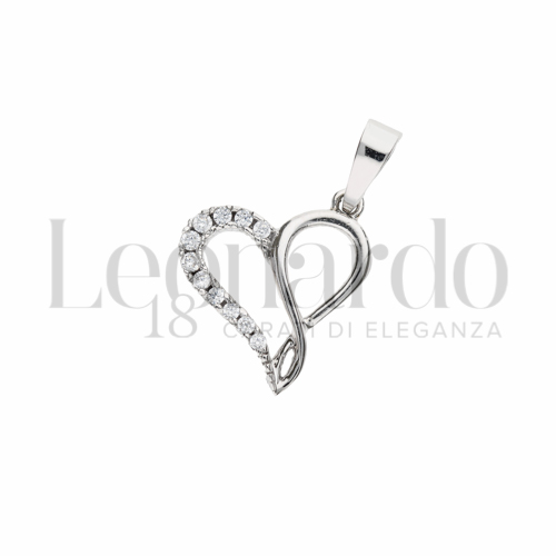 con Zircone bianco in Oro Bianco da 1gr.