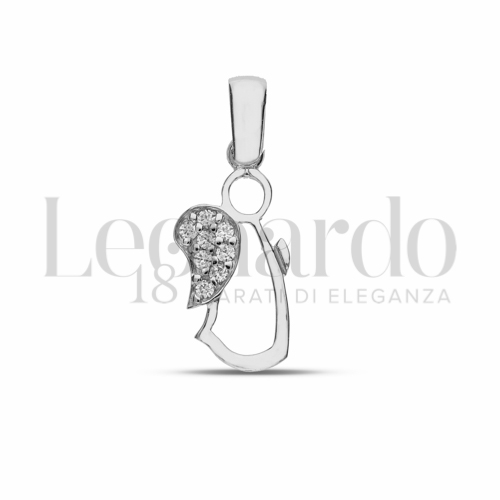 1° Misura con Zircone bianco in Oro Bianco da 0,9gr.