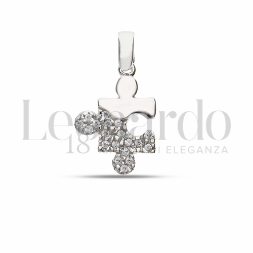 con Zircone bianco in Oro Bianco da 1,7gr.