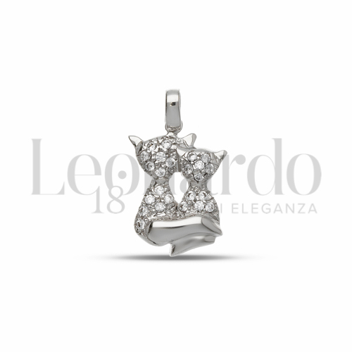 1° Misura con Zircone bianco in Oro Bianco da 2gr.