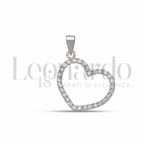 con Zircone bianco in Oro Bianco da 1,4gr.