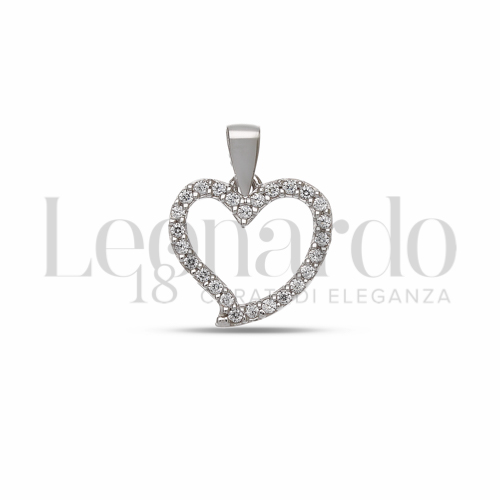 con Zircone bianco in Oro Bianco da 1,3gr.