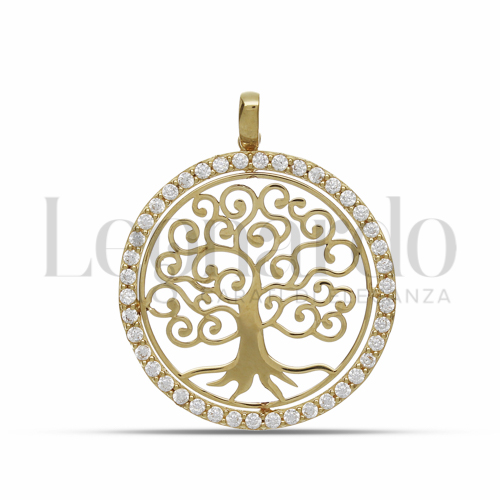 Pendenti Pendente Albero della Vita da Donna in Oro 18 Carati Forma: Tondo Misura, forma o soggetto: 4° misura Finitura modello: Lucida 2,6g