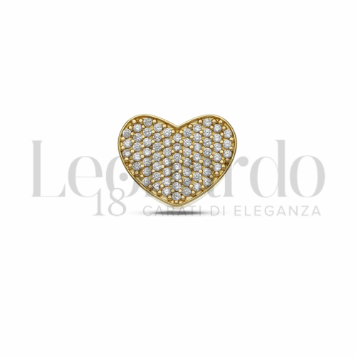 1° Misura con Zircone bianco in Oro Giallo da 3,2gr.