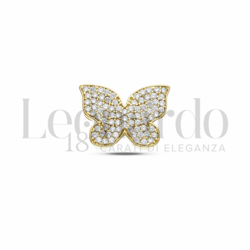 1° Misura con Zircone bianco in Oro Giallo da 3,3gr.