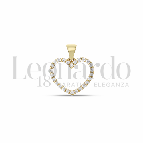 1° Misura con Zircone bianco in Oro Giallo da 1,1gr.