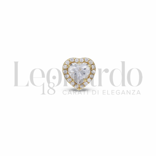 6,00 mm con Zircone bianco in Oro Giallo da 1,2gr.
