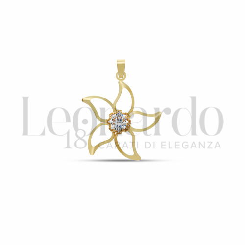 con Zircone bianco in Oro Giallo da 0,8gr.