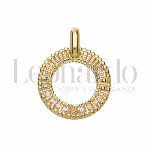 con Zircone bianco in Oro Giallo da 6,2gr.