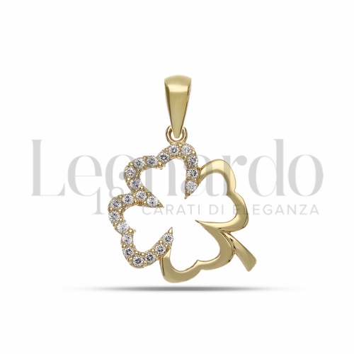 con Zircone bianco in Oro Giallo da 1,5gr.