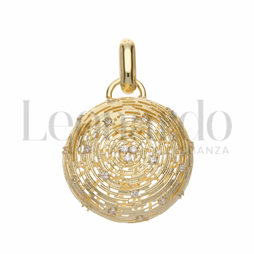 con Zircone bianco in Oro Giallo da 9,2gr.