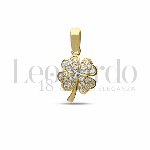 con Zircone bianco in Oro Giallo da 1,1gr.