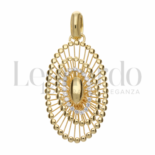 con Zircone bianco in Oro Giallo da 7,4gr.