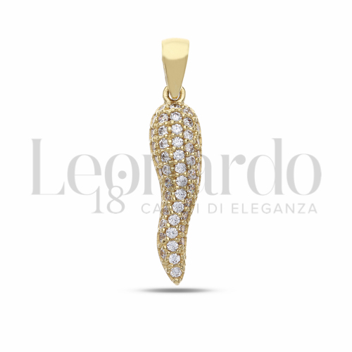 con Zircone bianco in Oro Giallo da 1,5gr.