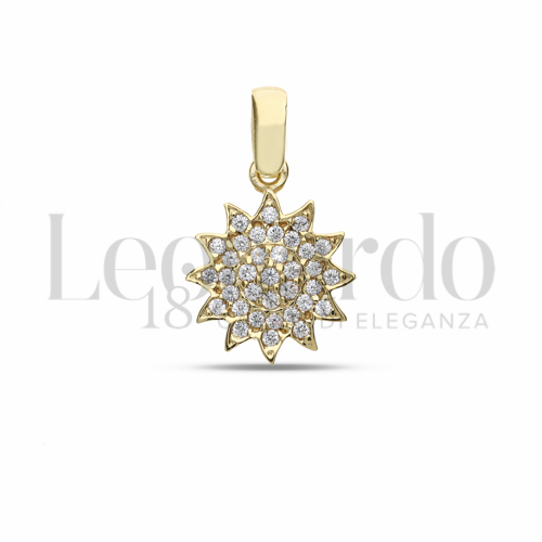 con Zircone bianco in Oro Giallo da 1,5gr.