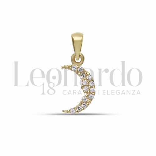 con Zircone bianco in Oro Giallo da 0,6gr.