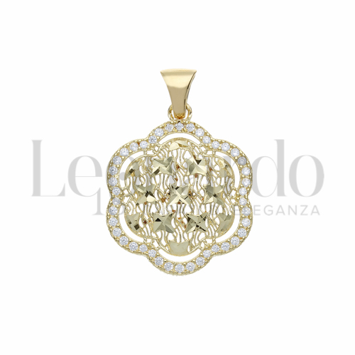 1° Misura con Zircone bianco in Oro Giallo da 3,5gr.
