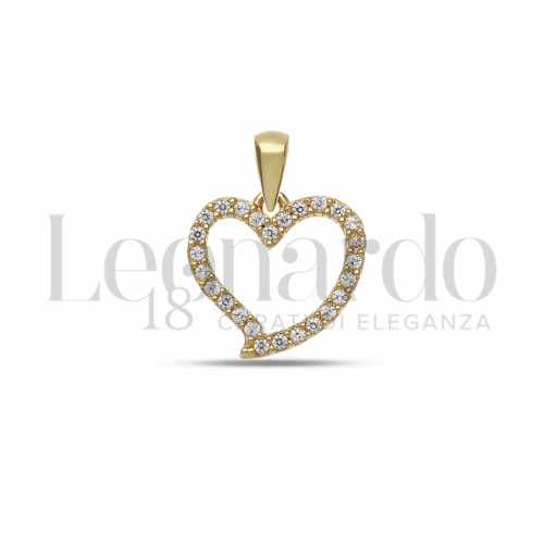 con Zircone bianco in Oro Giallo da 1,3gr.