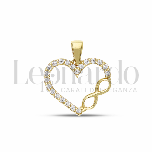 con Zircone bianco in Oro Giallo da 1,4gr.