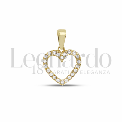 con Zircone bianco in Oro Giallo da 1,2gr.