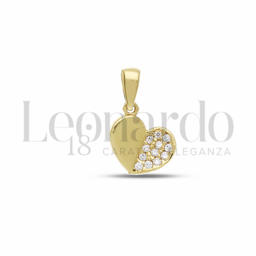 con Zircone bianco in Oro Giallo da 0,8gr.