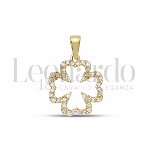 con Zircone bianco in Oro Giallo da 1,4gr.