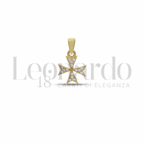 1° Misura con Zircone bianco in Oro Giallo da 0,8gr.