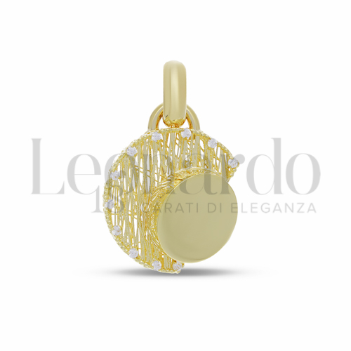 con Zircone bianco in Oro Giallo da 5,6gr.