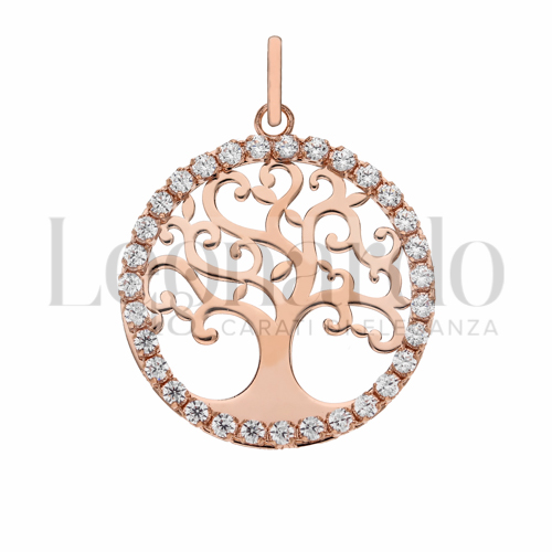 2° Misura con Zircone bianco in Oro Rosa da 1,5gr.