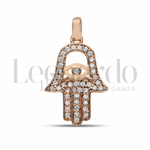 1° Misura con Zircone bianco in Oro Rosa da 1,5gr.