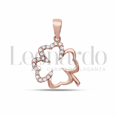 con Zircone bianco in Oro Rosa da 1,4gr.