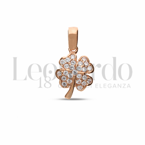 con Zircone bianco in Oro Rosa da 1,3gr.