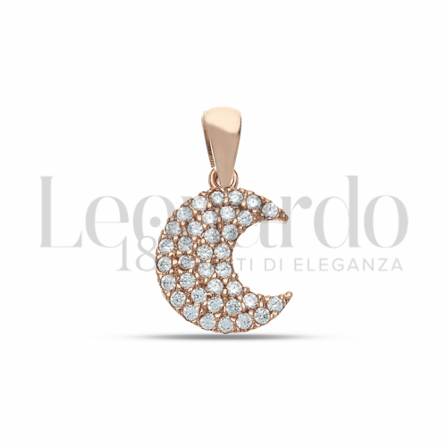 con Zircone bianco in Oro Rosa da 1,1gr.