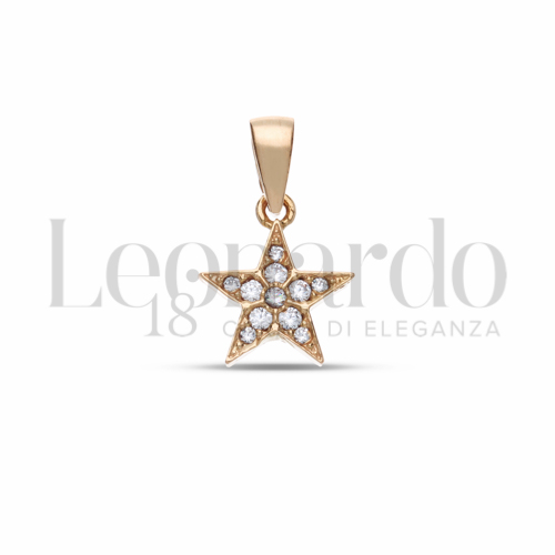 1° Misura con Zircone bianco in Oro Rosa da 0,7gr.
