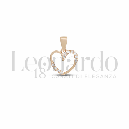 1° Misura con Zircone bianco in Oro Rosa da 0,9gr.