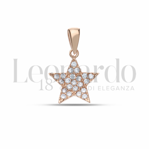 1° Misura con Zircone bianco in Oro Rosa da 0,9gr.