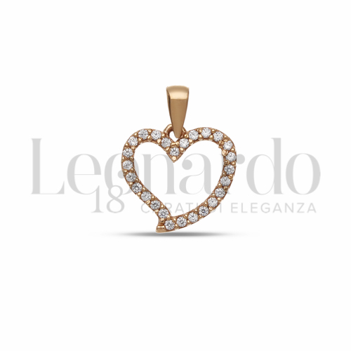 con Zircone bianco in Oro Rosa da 1,3gr.
