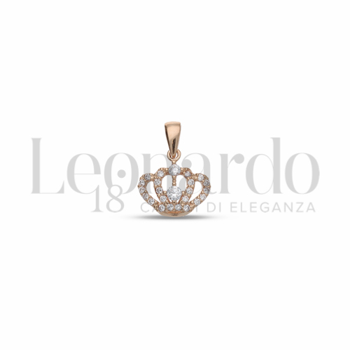 con Zircone bianco in Oro Rosa da 1gr.