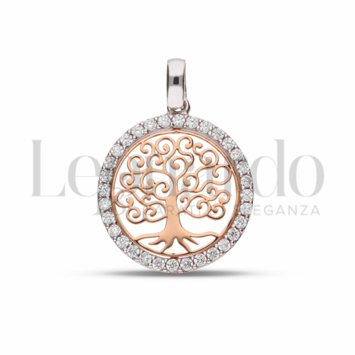 1° Misura con Zircone bianco in Oro Rosa e Oro Bianco da 1,3gr.