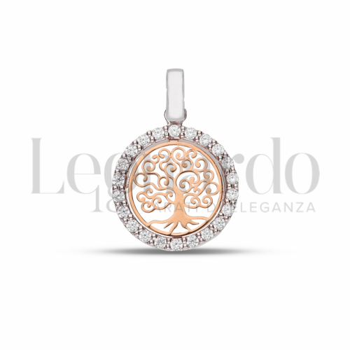 2° Misura con Zircone bianco in Oro Rosa e Oro Bianco da 1,7gr.