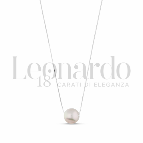 8,00 mm con Perla in Oro Bianco da 1,5gr.