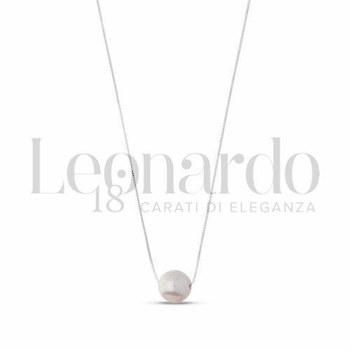 7,50 mm con Perla in Oro Bianco da 1,4gr.