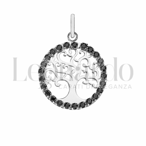 1° Misura con Zirconi neri in Oro Bianco da 1,1gr.