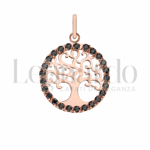 1° Misura con Zirconi neri in Oro Rosa da 1,1gr.