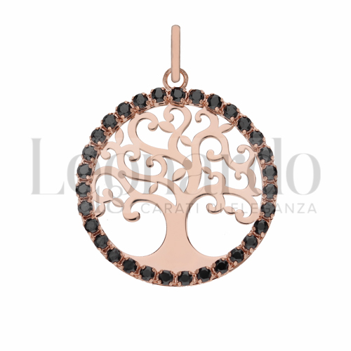 2° Misura con Zirconi neri in Oro Rosa da 1,5gr.