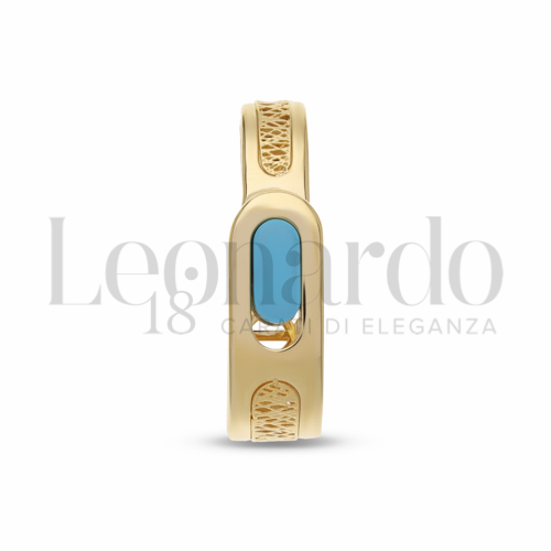 con Turchese in Oro Giallo da 6,6gr.