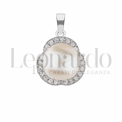 con Perla & Zirconi bianchi in Oro Bianco da 1,7gr.