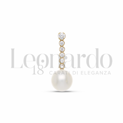 1° Misura con Perla & Zirconi bianchi in Oro Giallo da 1,7gr.