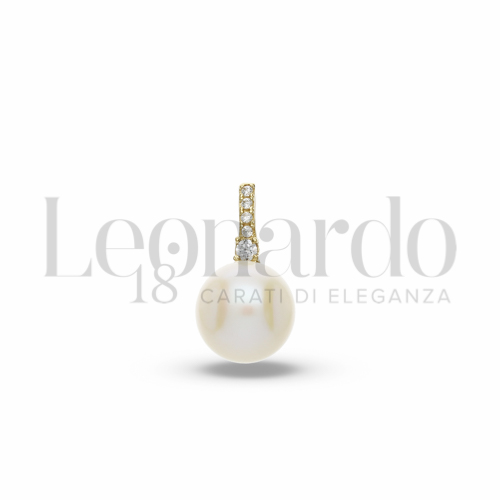 con Perla & Zirconi bianchi in Oro Giallo da 1,7gr.